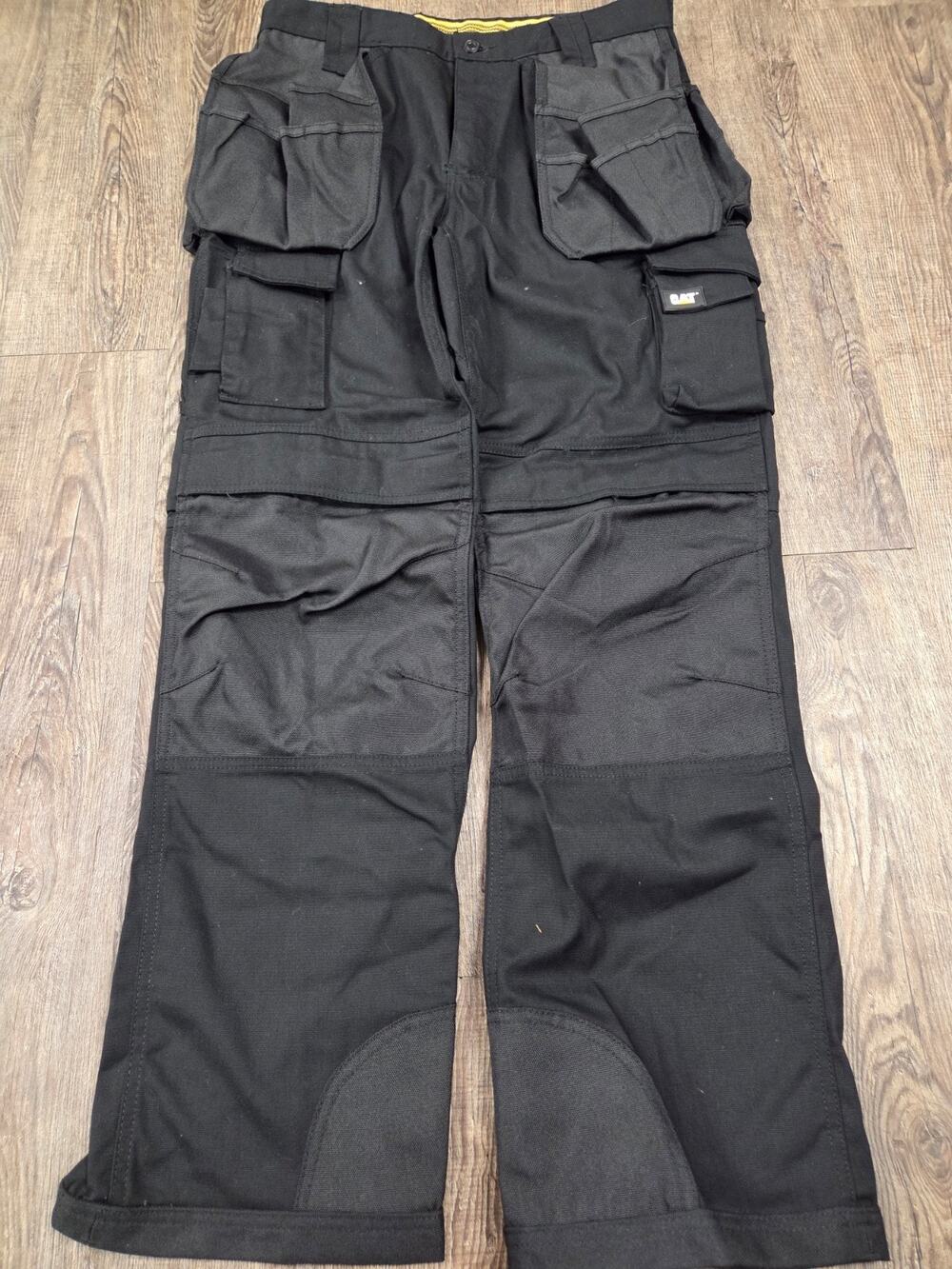 Caterpillar trademark work Pants C172 016 Black NEW Heavy Duty 32x32